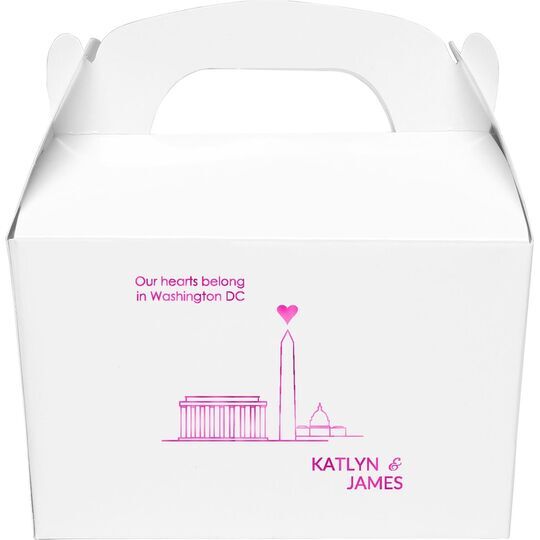 We Love Washington DC Gable Favor Boxes